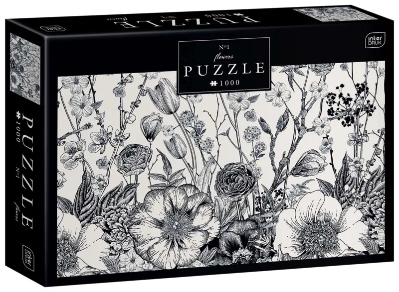 Monochrome Floral Poetry
