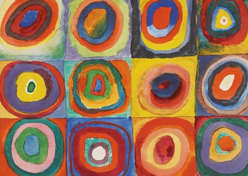 Art Collection - Kandinsky - Squares with Concentric Circles