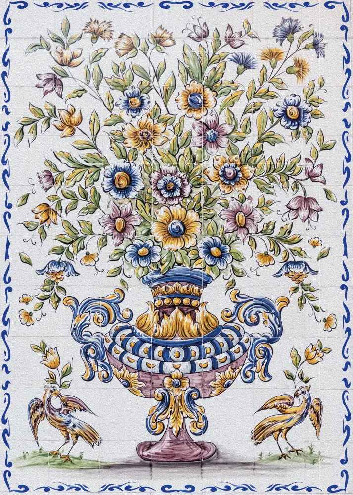 Art on Tiles - Floral Vase