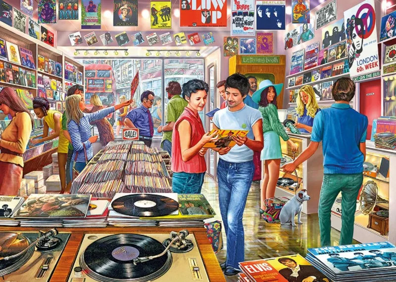 Steve Crisp - Retro Records - Gibsons - 1000 pieces | jigsawpuzz…