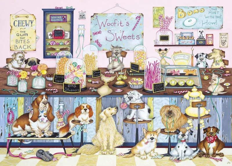 Woofit's Sweet Shop - Gibsons - 1000 pieces | jigsawpuzzle.co.uk