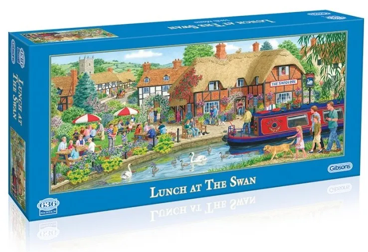 Jigsaw Puzzle - 636 Pieces - Panoramic - Lunch at the Swan