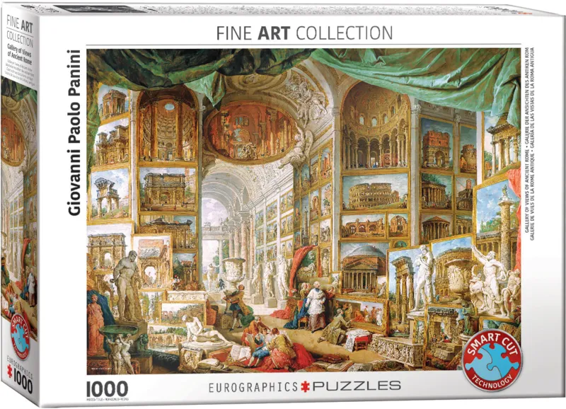 Gallery of antique Rome by Paolo Pannini