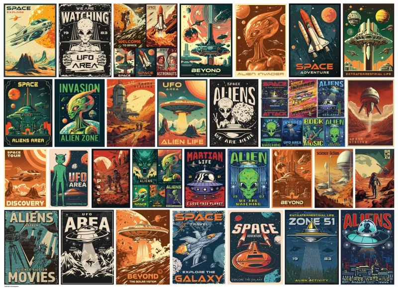 Alien Invasion Collage