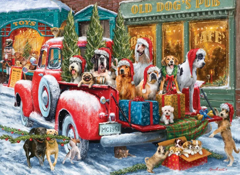 Dogs on Truck by Ali Corti