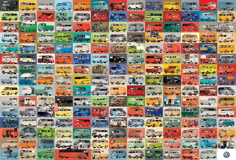 Volkswagon Groovy Bus Collage