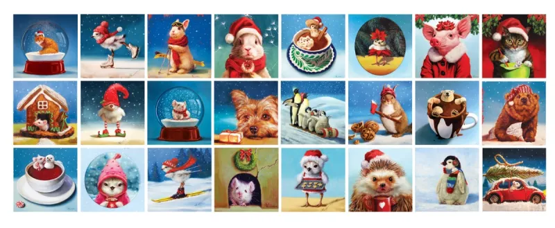 Advent Calendar - Christmas Animals - 24 Puzzles