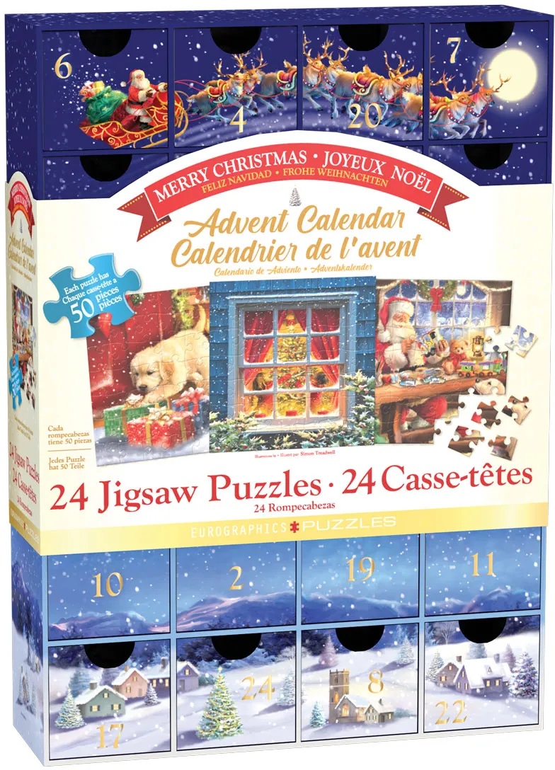 Advent Calendar - Merry Christmas - 24 Puzzles