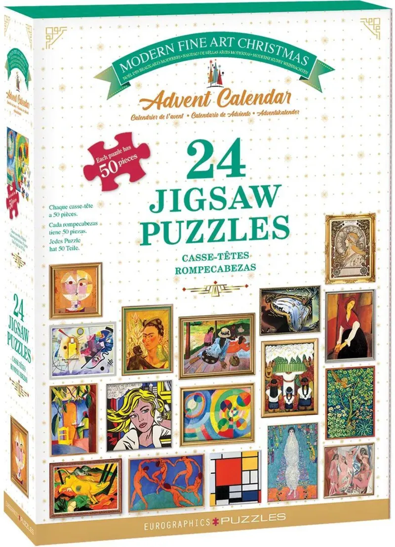 Advent Calendar - Modern Fine Art - 24 Puzzles