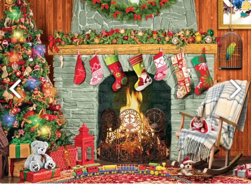 XXL Pieces - Christmas by the Fireplace