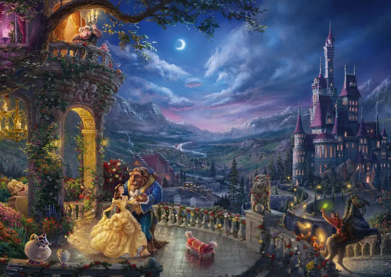 Thomas Kinkade - Disney, Beauty and the Beast