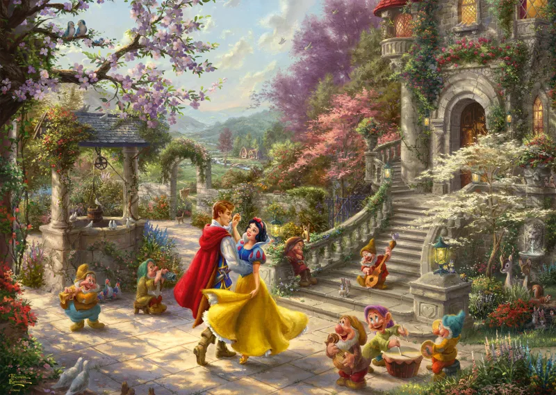 Thomas Kinkade, Disney, Snow White - Dance with the Prince