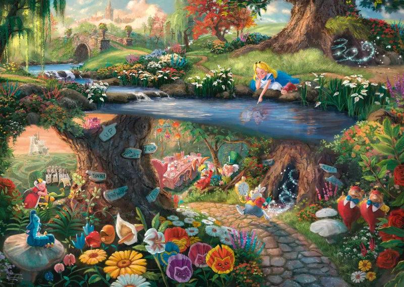 Thomas Kinkade - Disney - Alice in Wonderland
