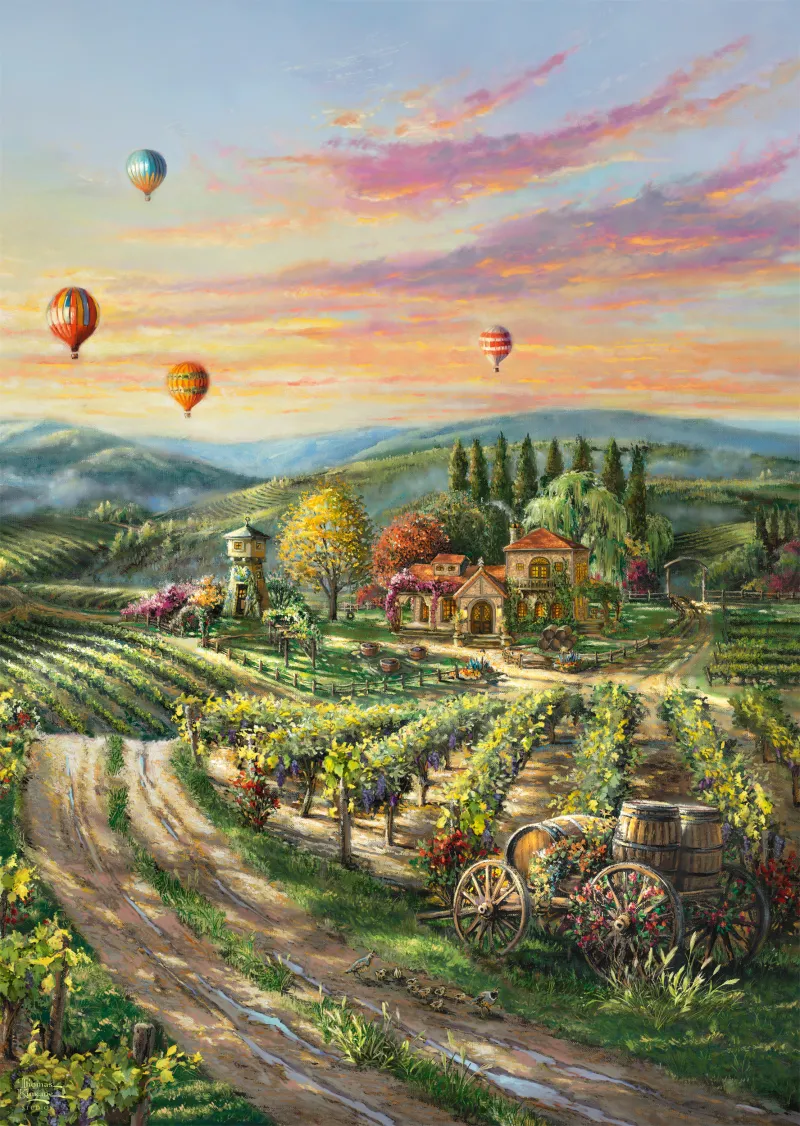 Thomas Kinkade - Peaceful Valley Vineyard