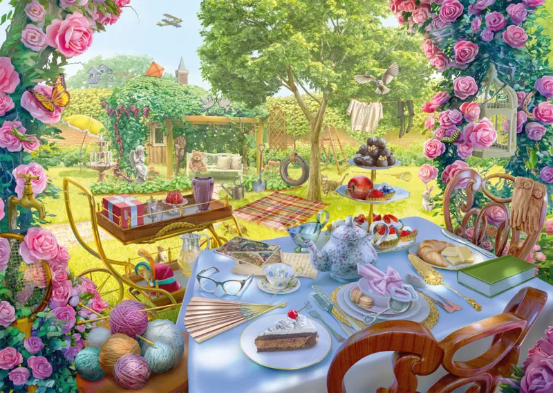 Secret Puzzle - June's Journey - Tea in the garden