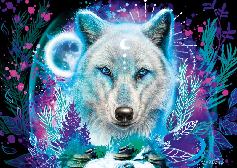 Neon Arctic Wolf
