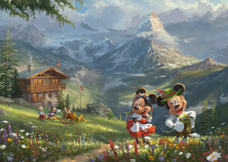Disney, Mickey and Minnie in the Alps