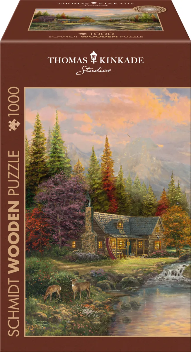 Wooden puzzle - Mountain Scenery with Stream