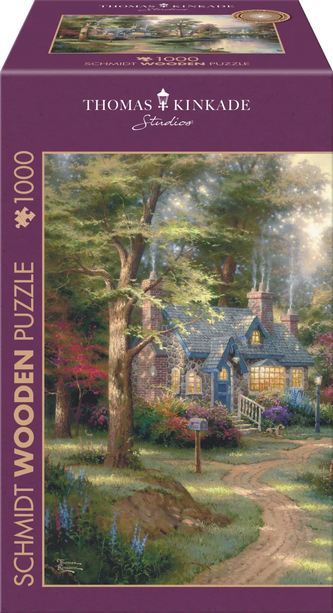 Wooden puzzle - Village by the Lake