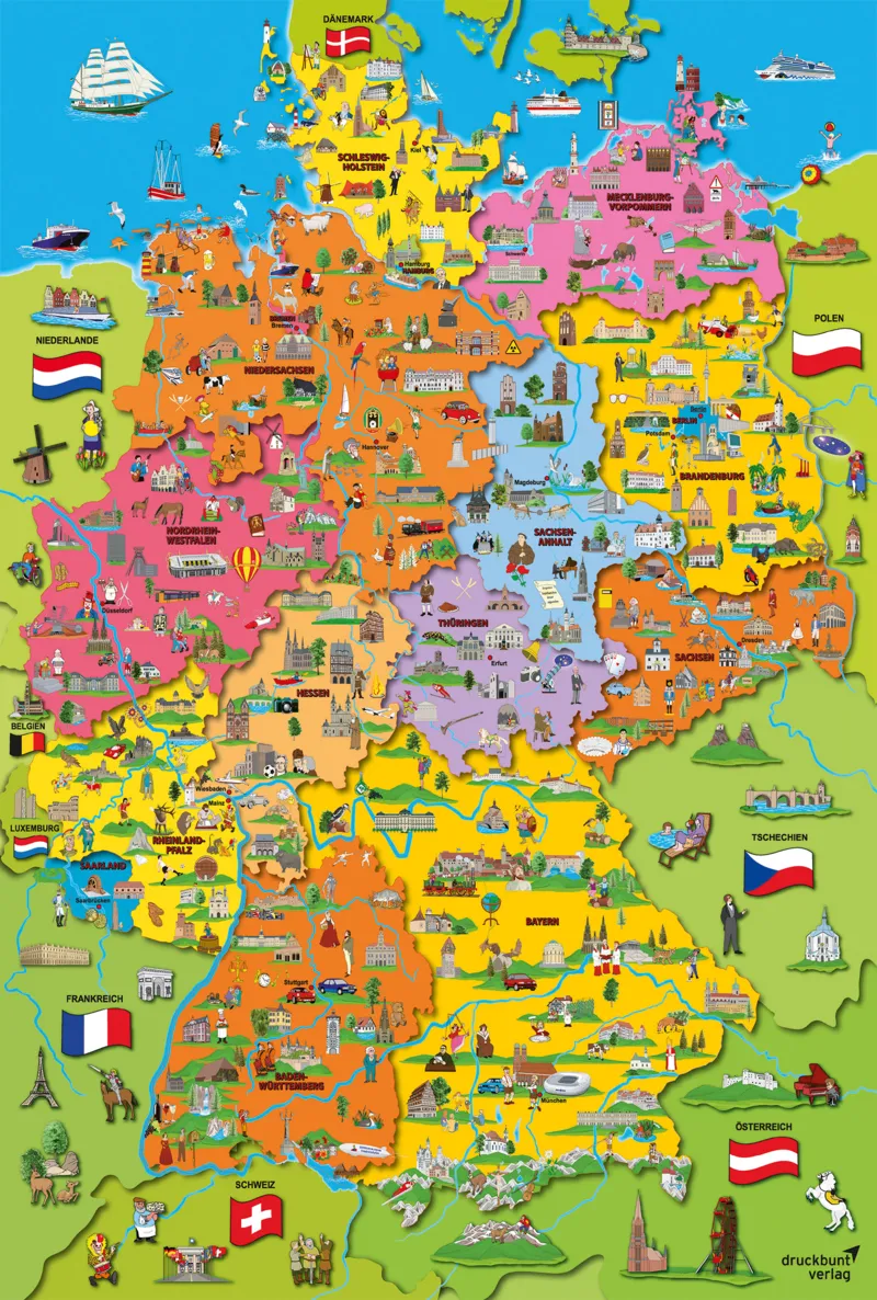 Map of Germany with Pictures