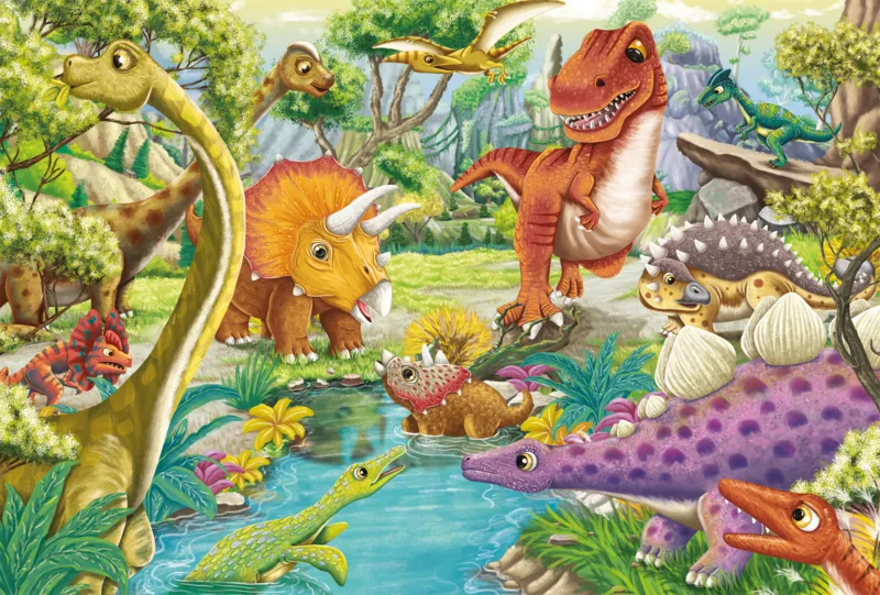 3 Puzzles - Fun with Dinosaurs