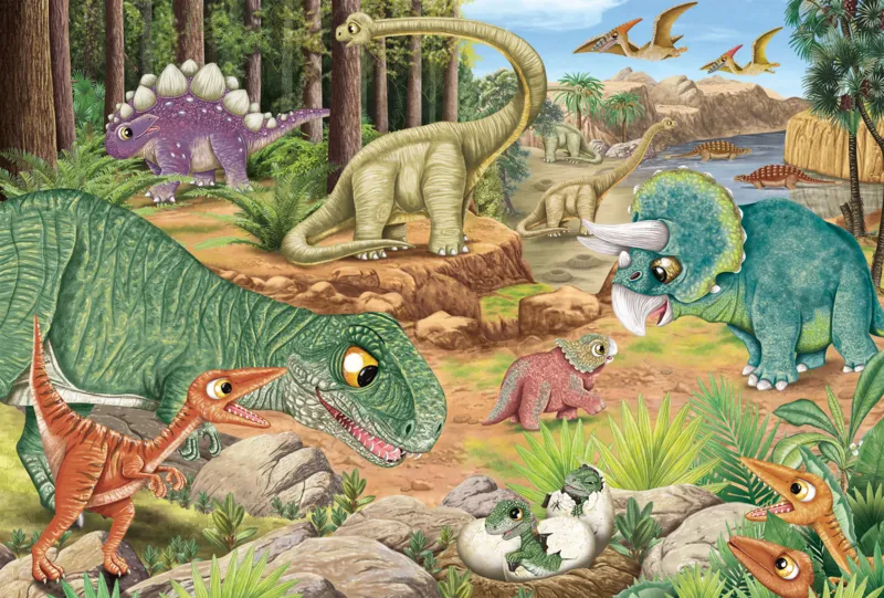 3 Puzzles - Fun with Dinosaurs