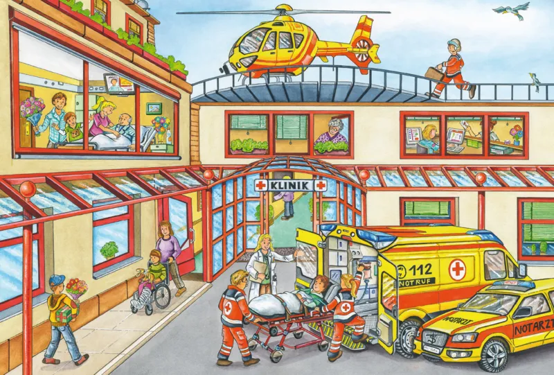 3 Jigsaw Puzzles - Fire Brigade and Police