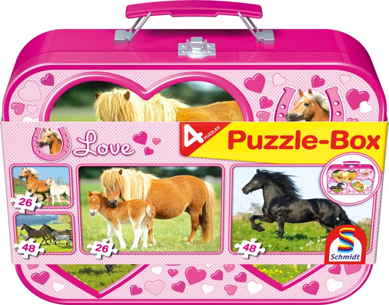 Jigsaw Puzzle - 26 and 48 Pieces - 4 in 1 - Horses