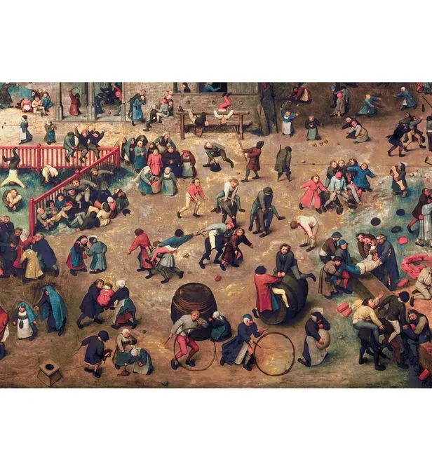 Handgeschnittenes Holzpuzzle - Brueghel - Children'S Games