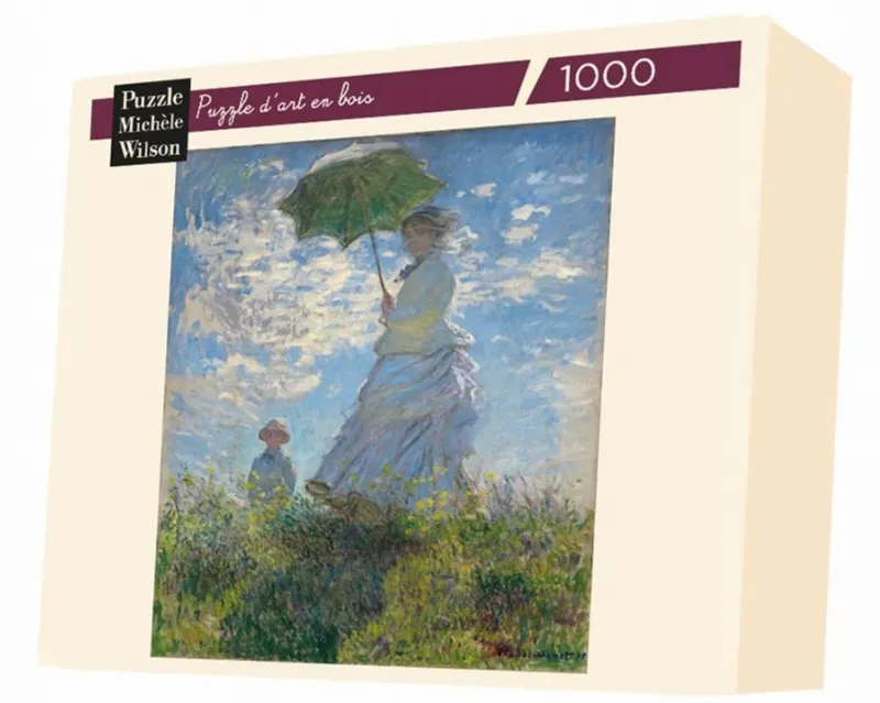Handgeschnittenes Holzpuzzle - Claude Monet : La Femme À L'Ombrelle, 1875