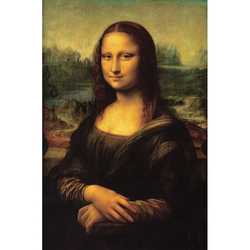 Handgeschnittenes Holzpuzzle - Leonardo Da Vinci - Mona Lisa