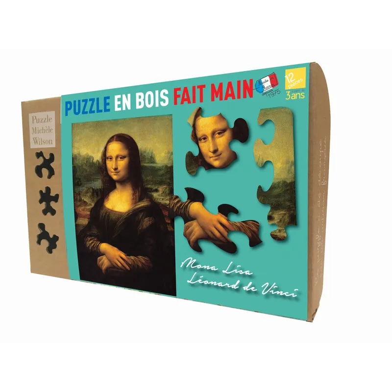 Handgeschnittenes Holzpuzzle - Leonardo Da Vinci - Mona Lisa