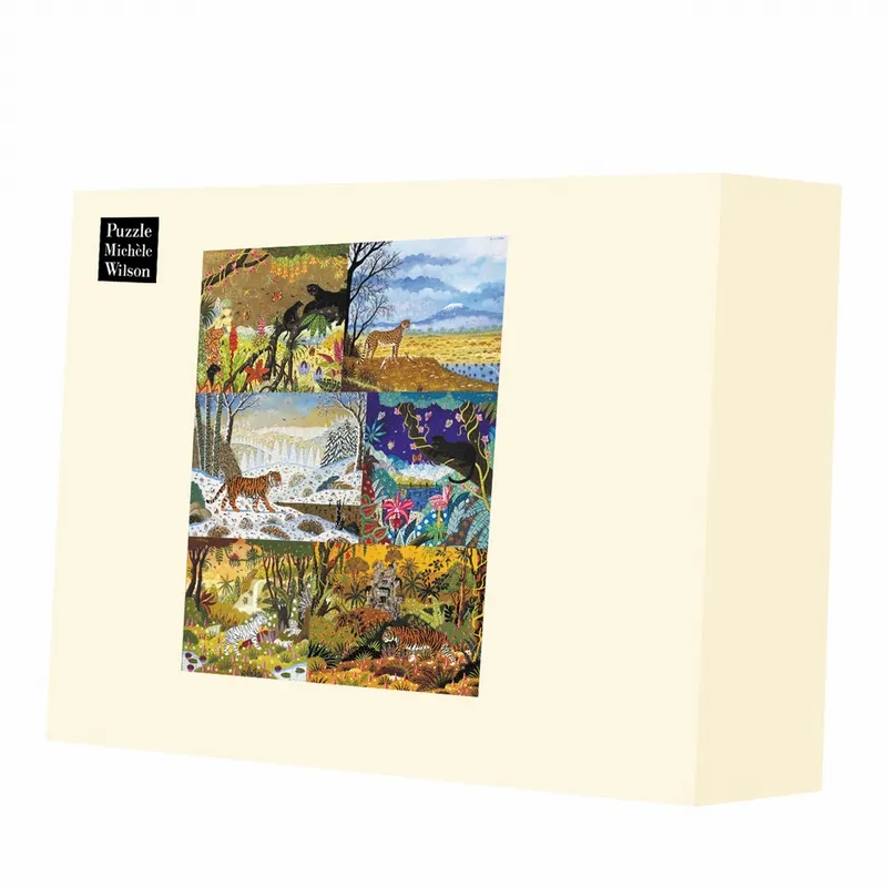 Handgeschnittenes Holzpuzzle - 6 Holzpuzzles - Alain Thomas