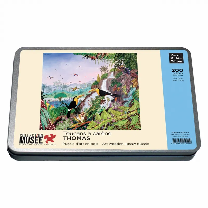 Handgeschnittenes Holzpuzzle - Thomas - Toucans