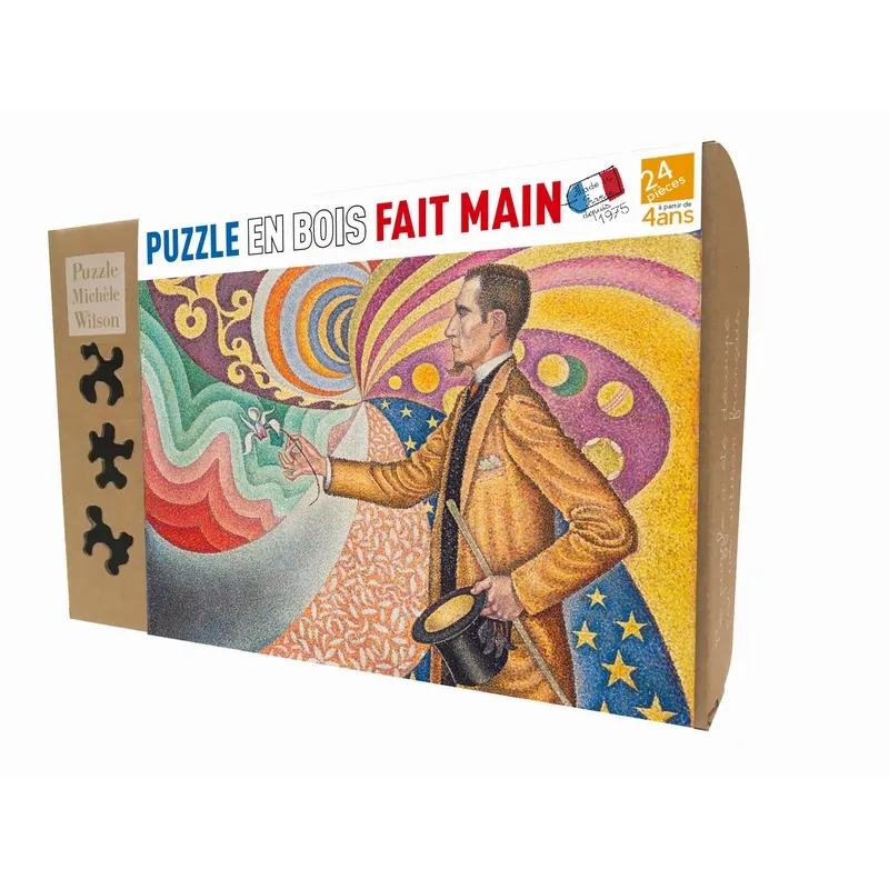 Handgeschnittenes Holzpuzzle - Paul Signac - Porträt Von Félix Fénéon