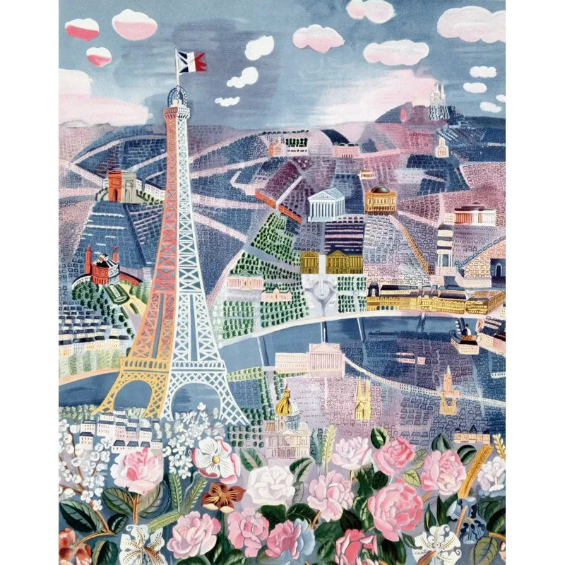 Handgeschnittenes Holzpuzzle - Raoul Dufy: Paris Im Frühling