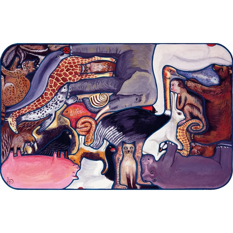 Handgeschnittenes Holzpuzzle - Dolbeau: Verrückte Tiere