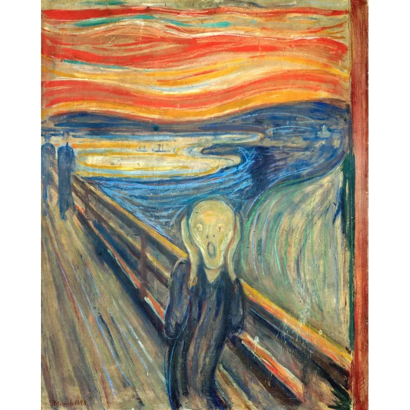 Handgeschnittenes Holzpuzzle - Edvard Munch: Der Schrei