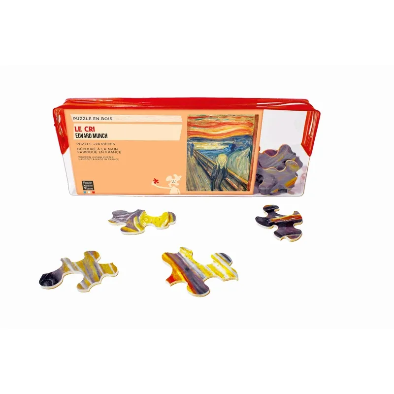 Handgeschnittenes Holzpuzzle - Edvard Munch: Der Schrei