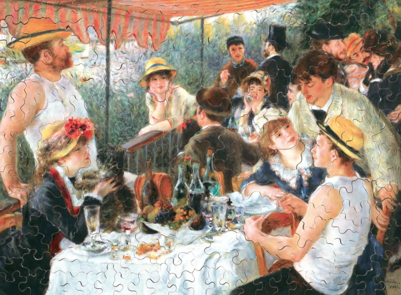 Handgeschnittenes Holzpuzzle - Renoir: Das Frühstück Der Ruderer