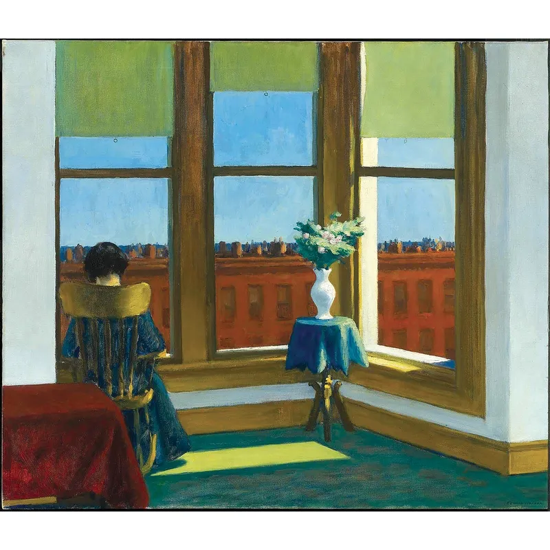 Handgeschnittenes Holzpuzzle - Edward Hopper - Brooklyn Zimmer