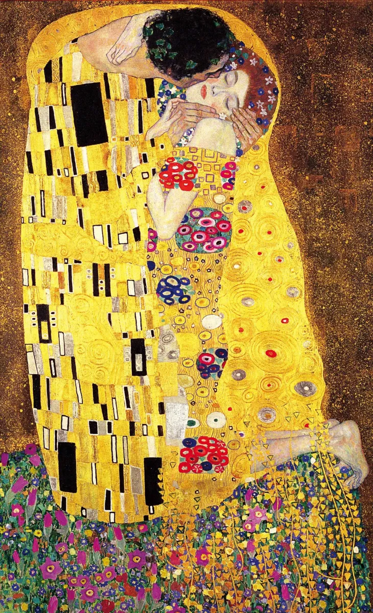 Handgeschnittenes Holzpuzzle - Gustav Klimt: Der Kuss