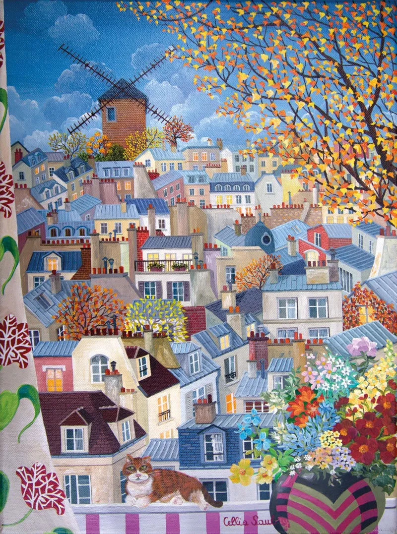 Handgeschnittenes Holzpuzzle - Das Gold Des Herbstes