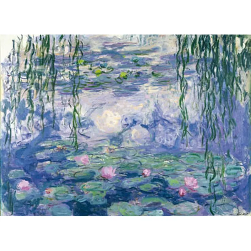 Handgeschnittenes Holzpuzzle - Claude Monet: Wasserlilien