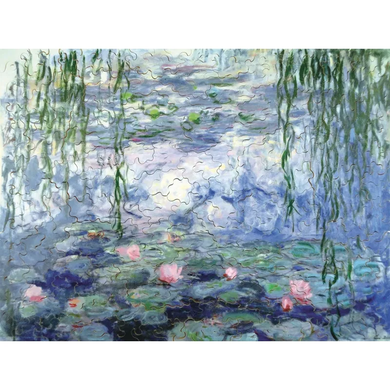 Handgeschnittenes Holzpuzzle - Claude Monet: Wasserlilien