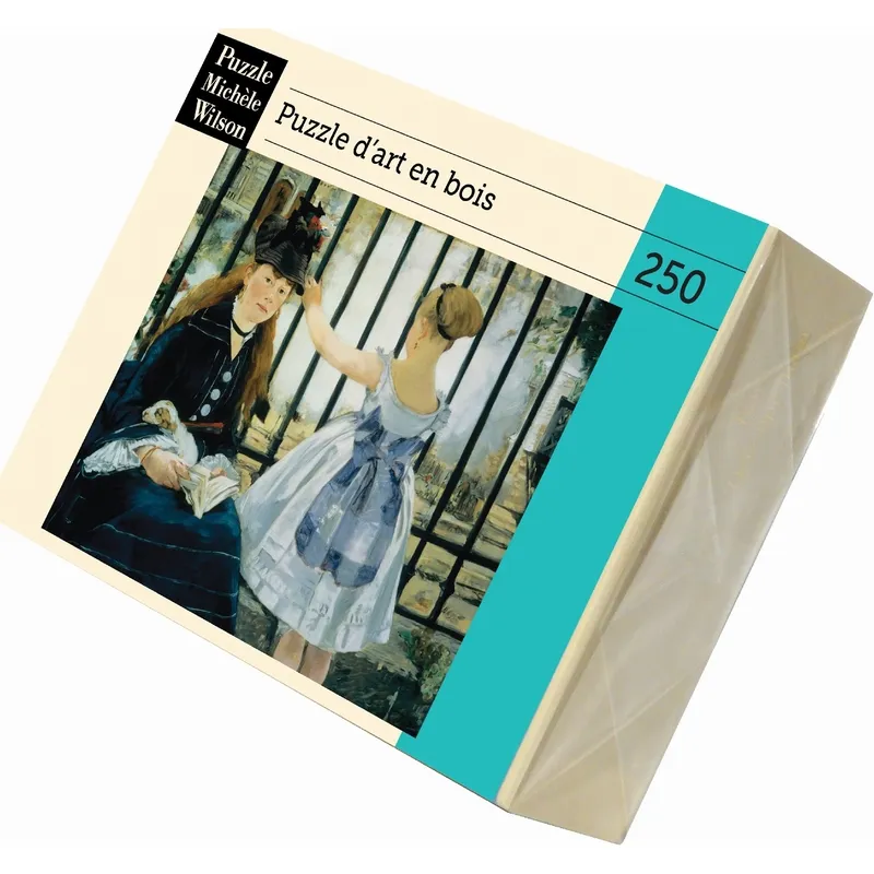 Handgeschnittenes Holzpuzzle - Manet: Eisenbahn