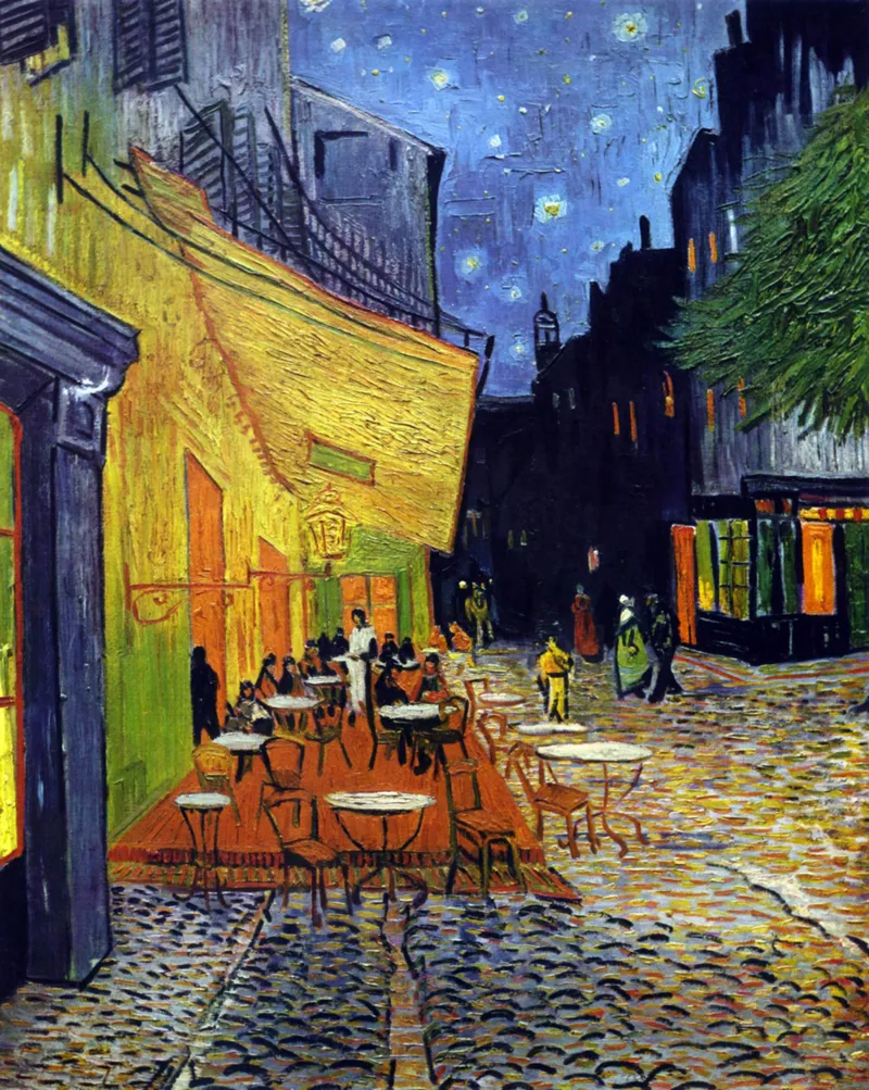 Handgeschnittenes Holzpuzzle - Vincent Van Gogh: Caféterrasse Am Abend