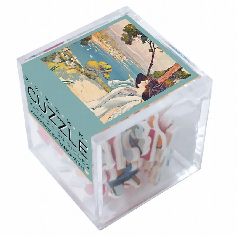 Handgeschnittenes Holzpuzzle - Plm-Poster: Antibes