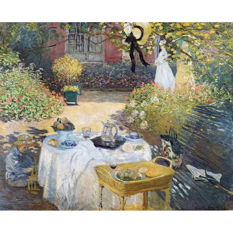 Handgeschnittenes Holzpuzzle - Claude Monet - Mittagessen