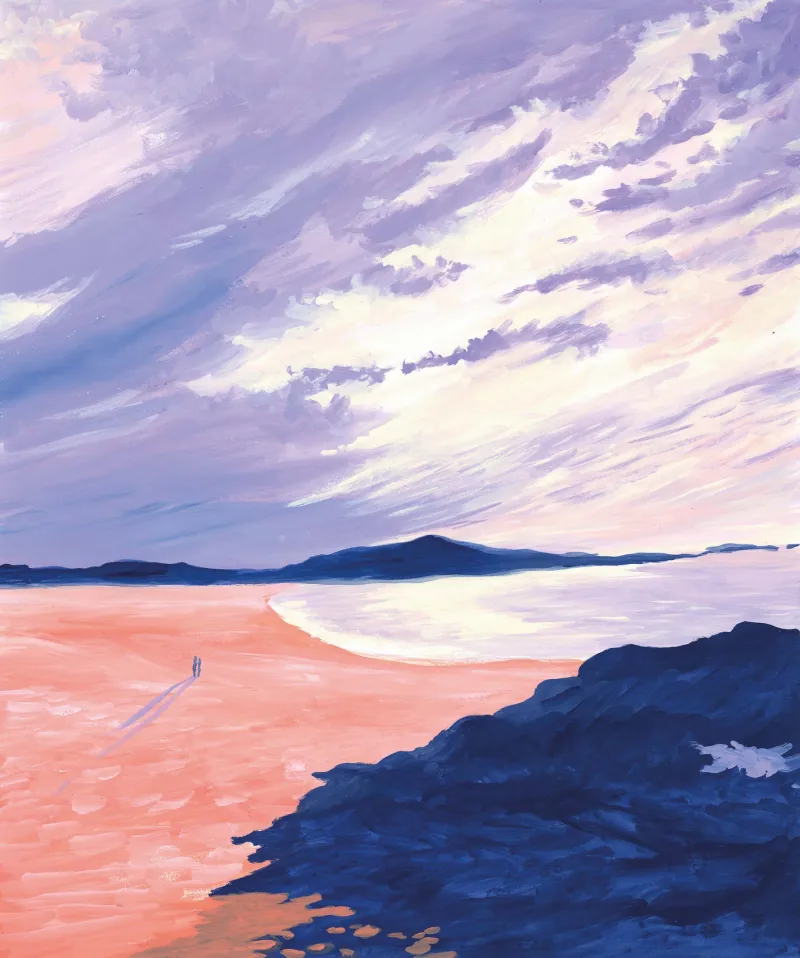 Handgeschnittenes Holzpuzzle - Spaziergang Im April